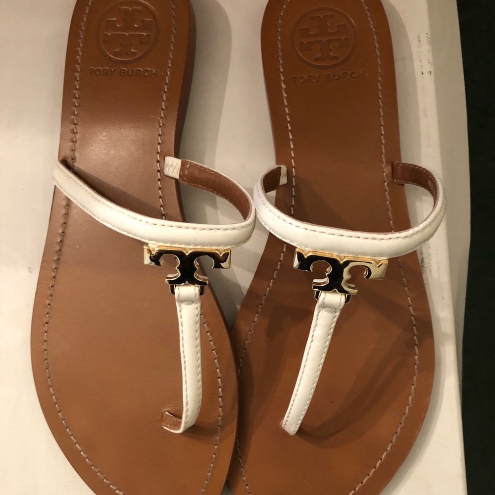 Tory Burch T Logo Thong Sandals Size 9